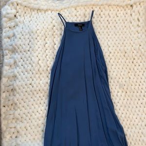 Ash blue halter dress